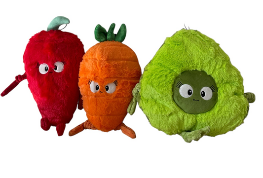 Pals for Paws Bundle - Durable Plush dog toys - Veggies