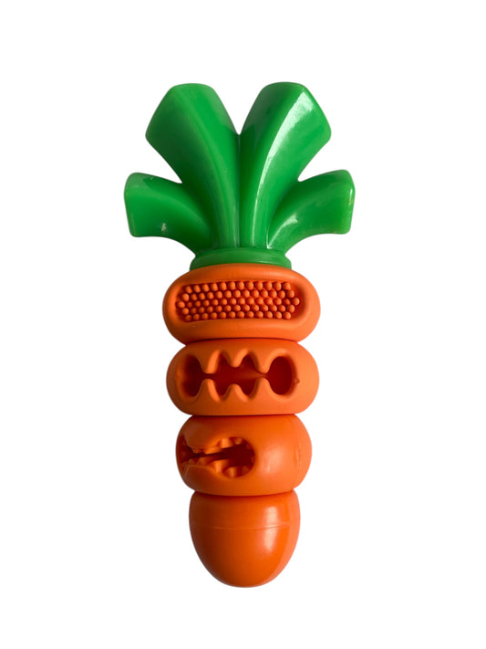 Nylon-Rubber durable dog toy- Carrot