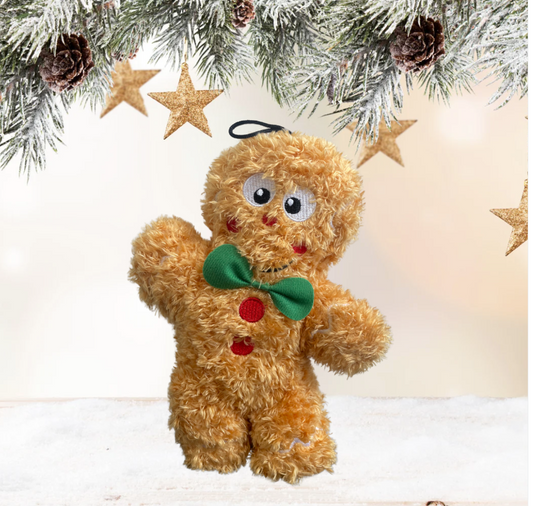 Christmas Ginger Bread Man - Plush dog toy