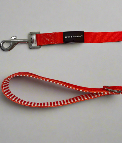 Louis & Phoebe - Candy Stripe Leash -Red